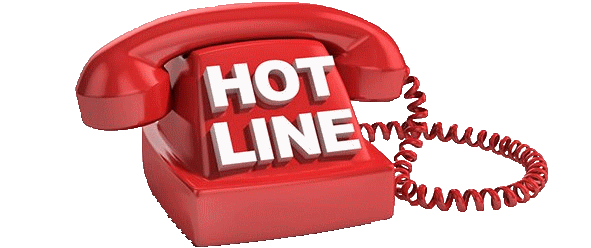 Hot line op de telefoon